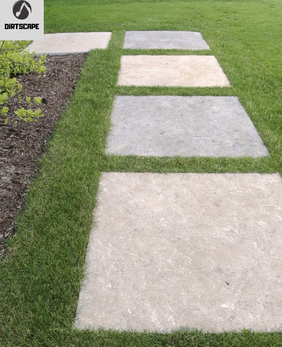 Hardscaping walkway and patio installation