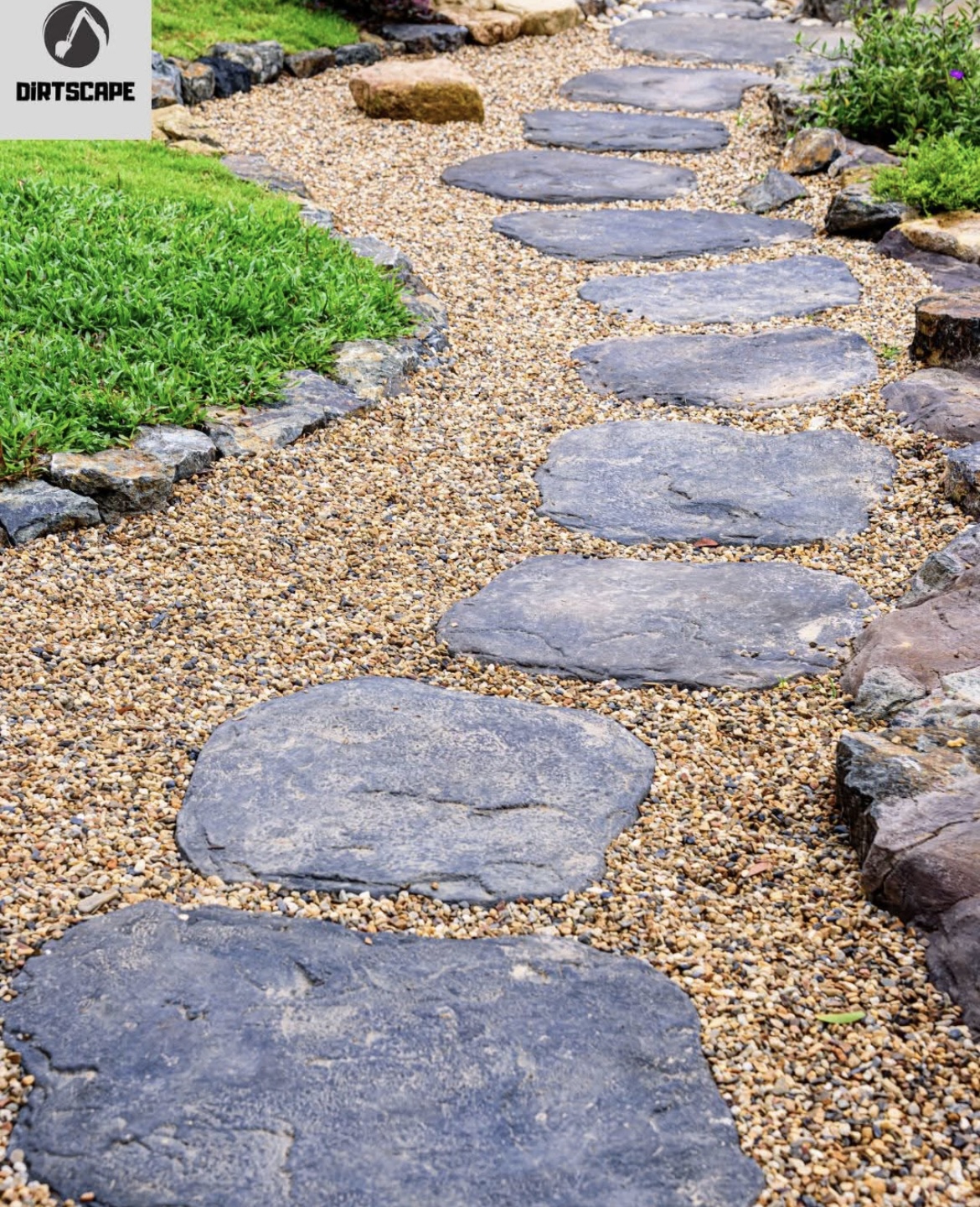 Professional hardscaping installation with retaining wall