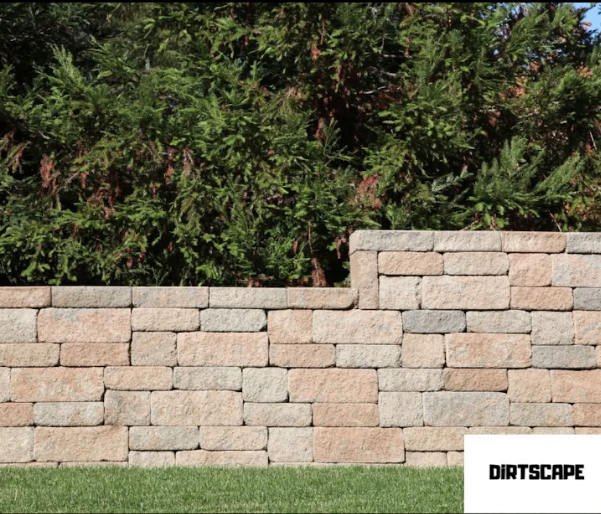 Professional stone retaining wall construction project in Stockbridge, GA
